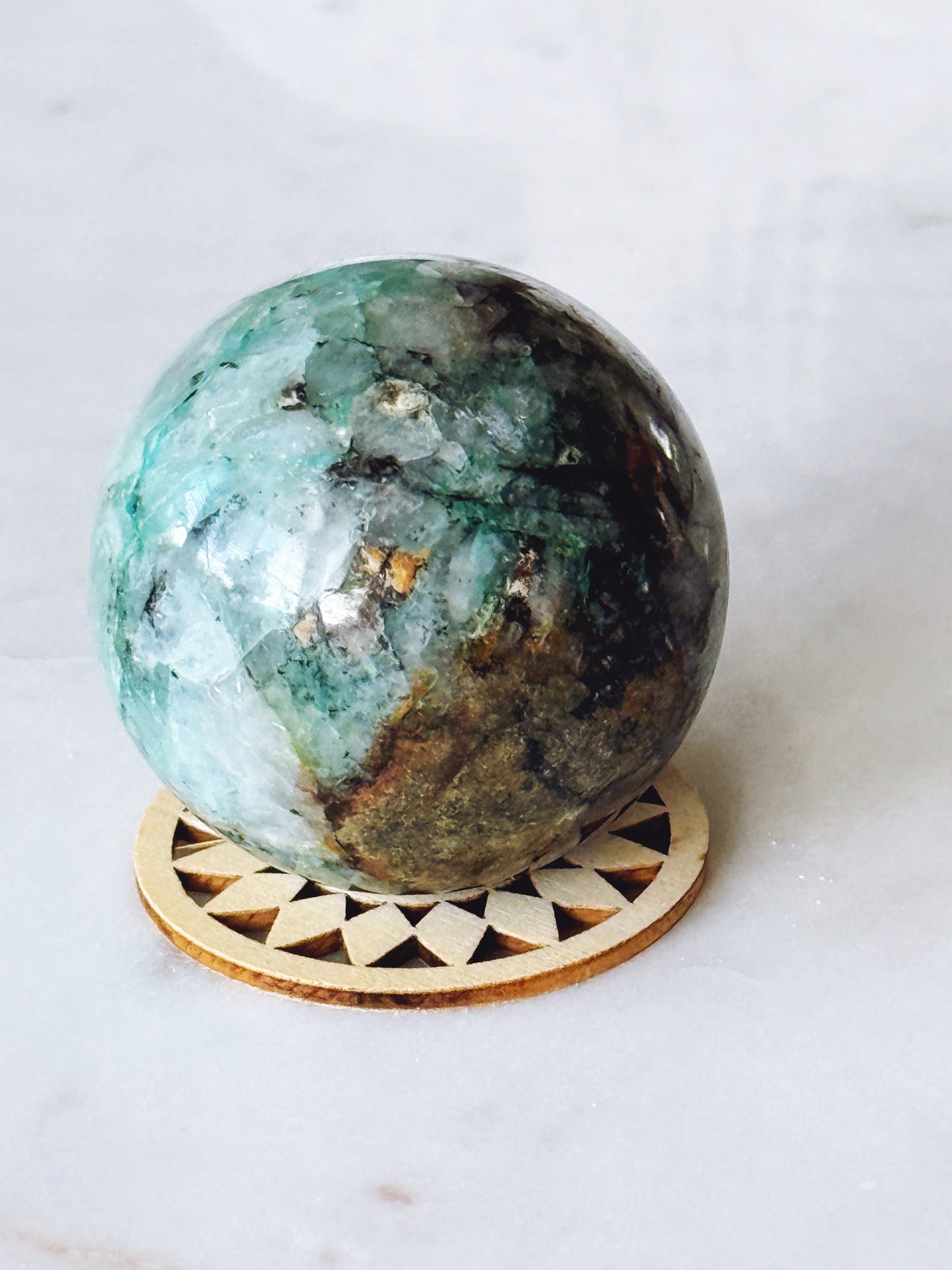 Quantum Quattro Chrysocolla Crystal Sphere