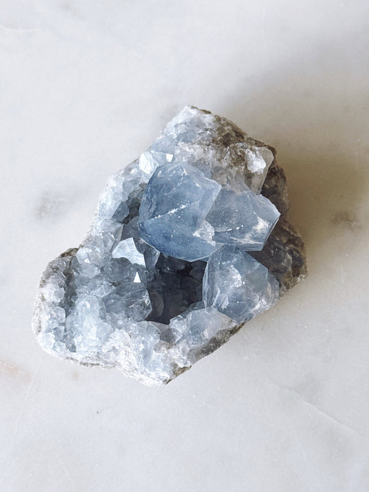 Blue Celestite Crystal Cluster