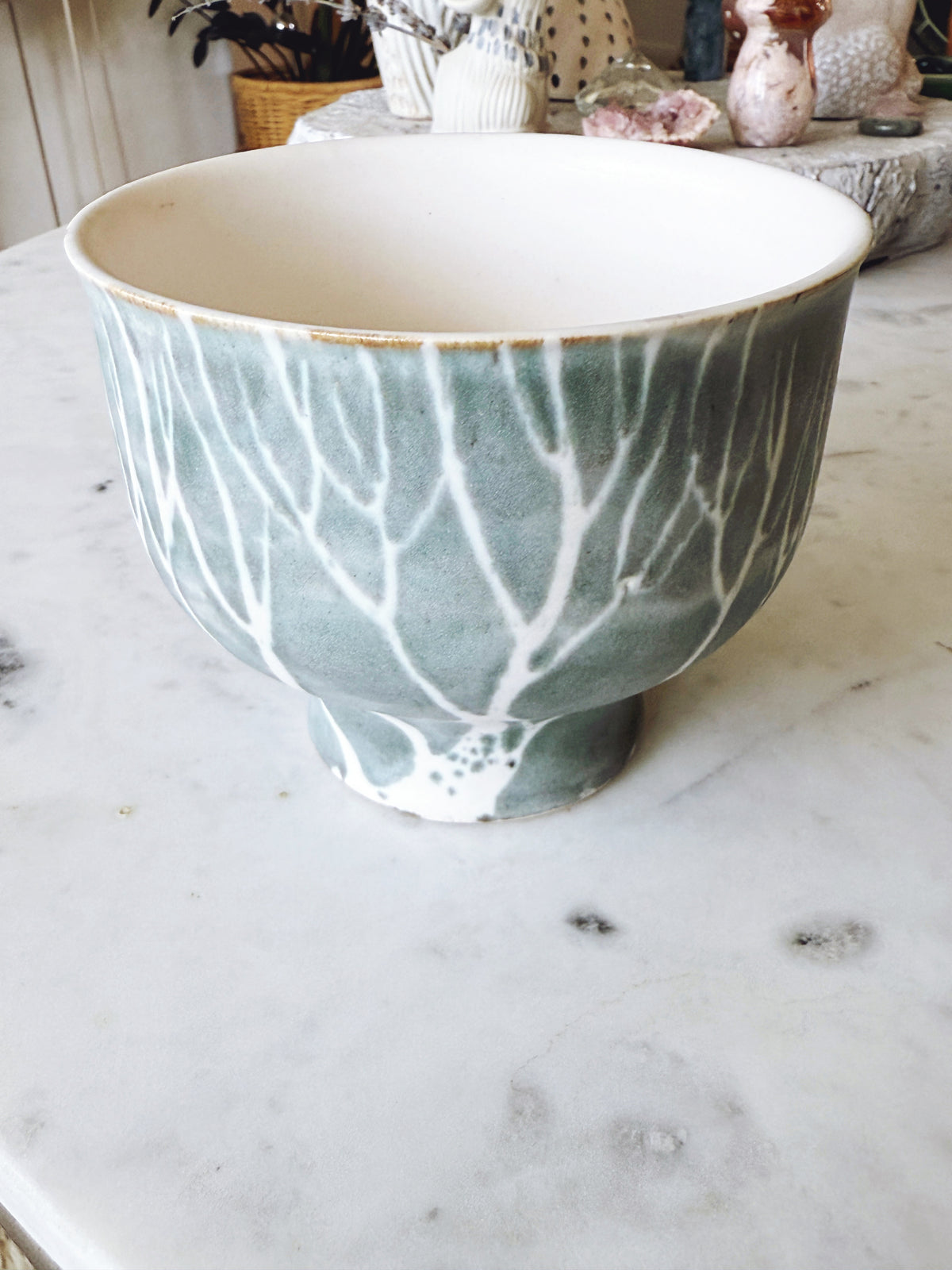 Vintage Andersen Design AD Grey Birch Planter Pedestal
