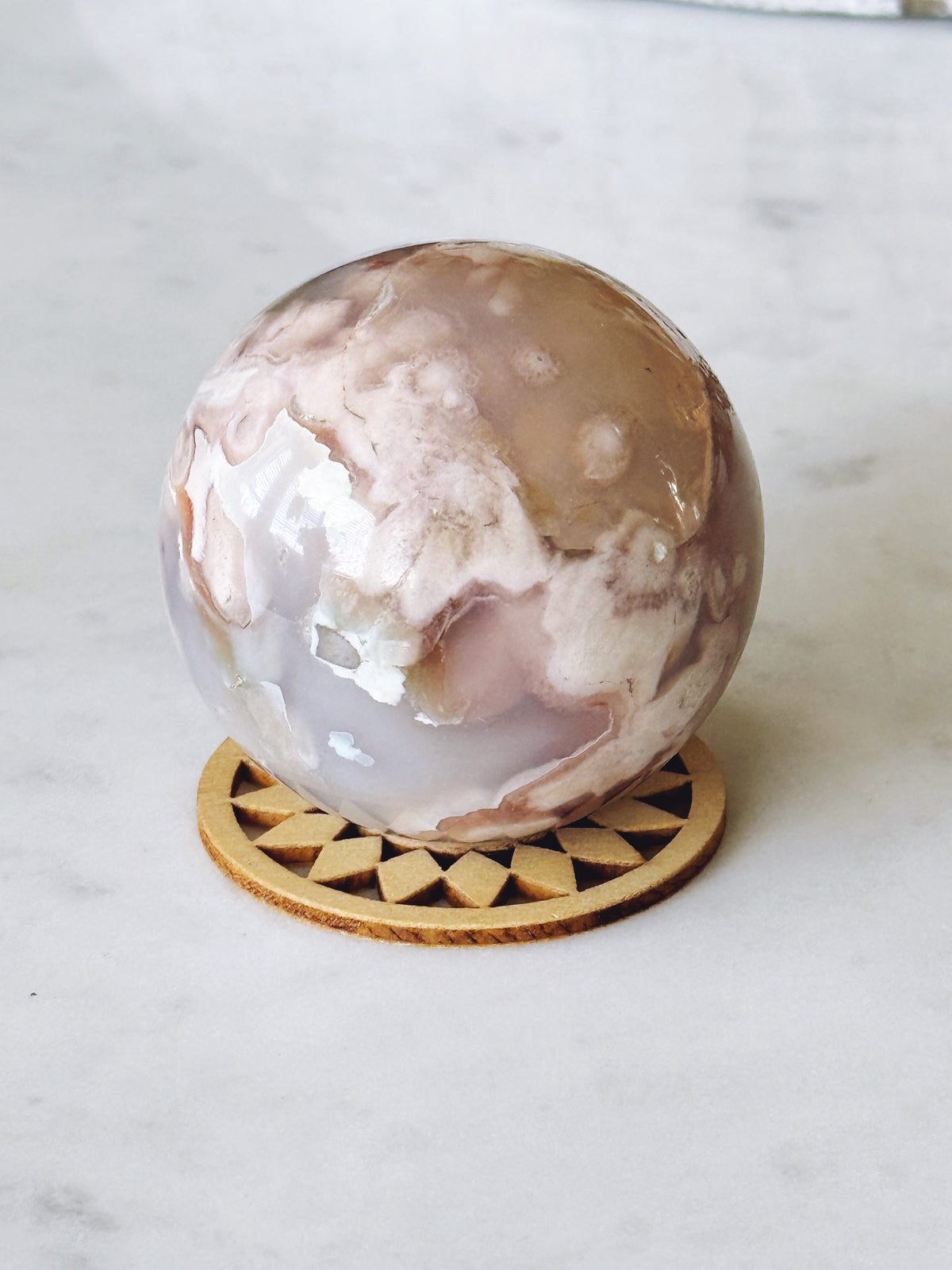 Flower Agate Sphere