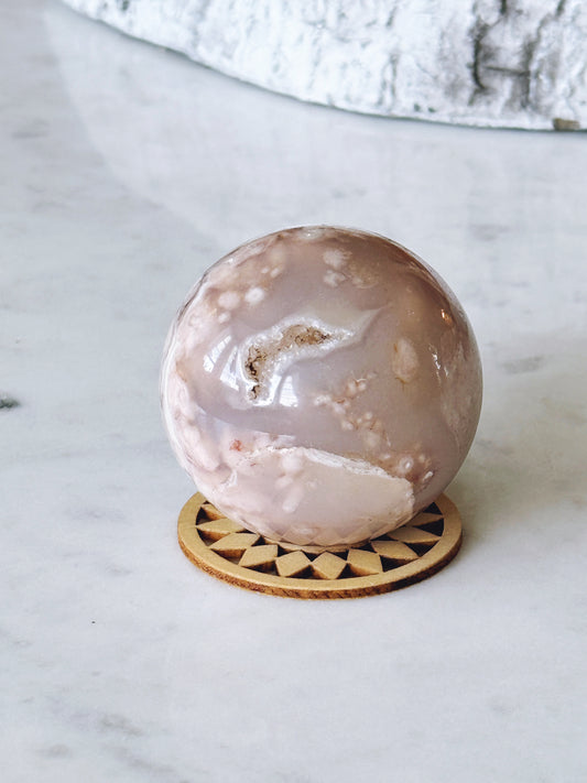 Flower Agate Sphere