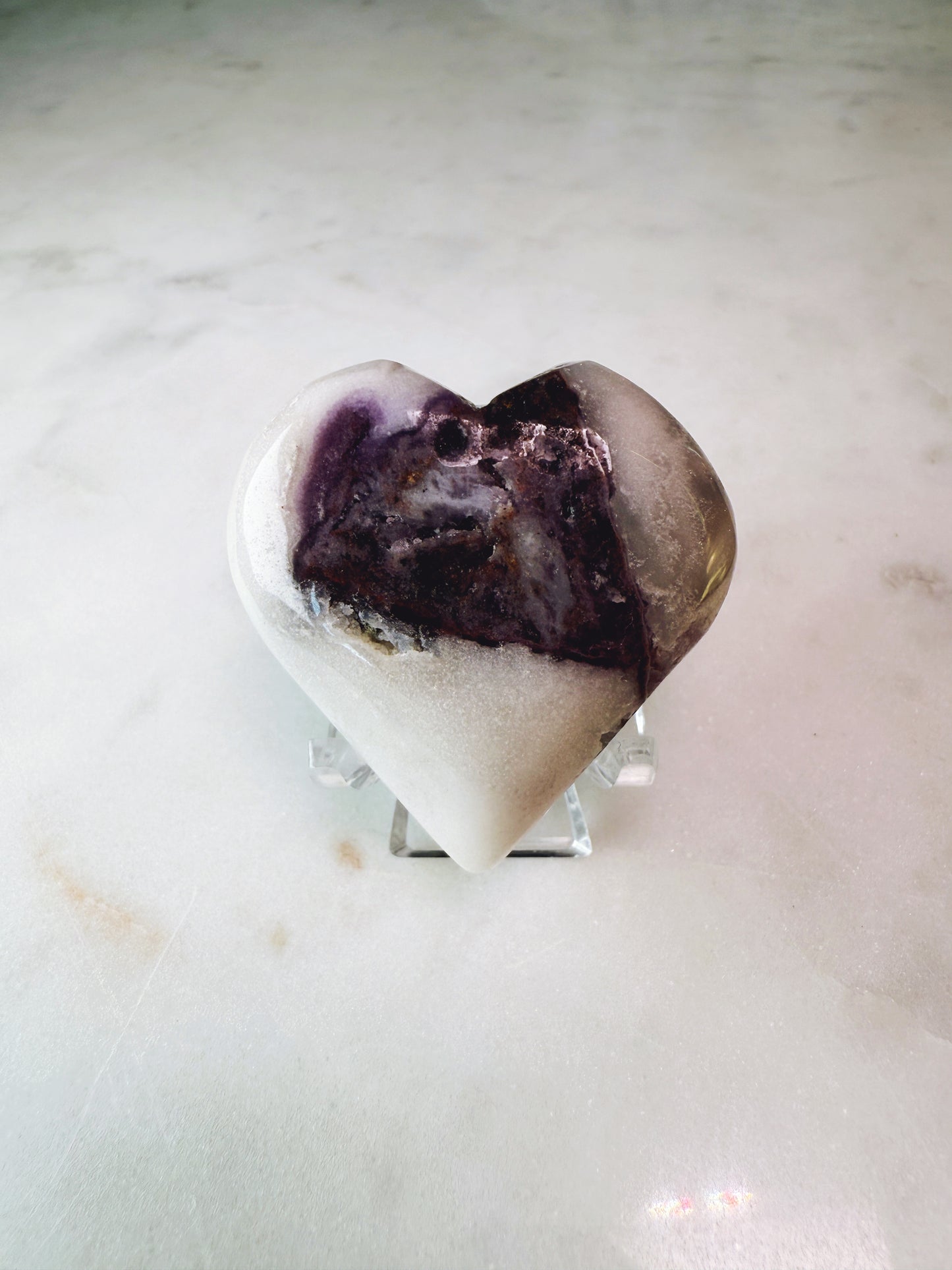 Tiffany Stone Puffy Heart Crystal