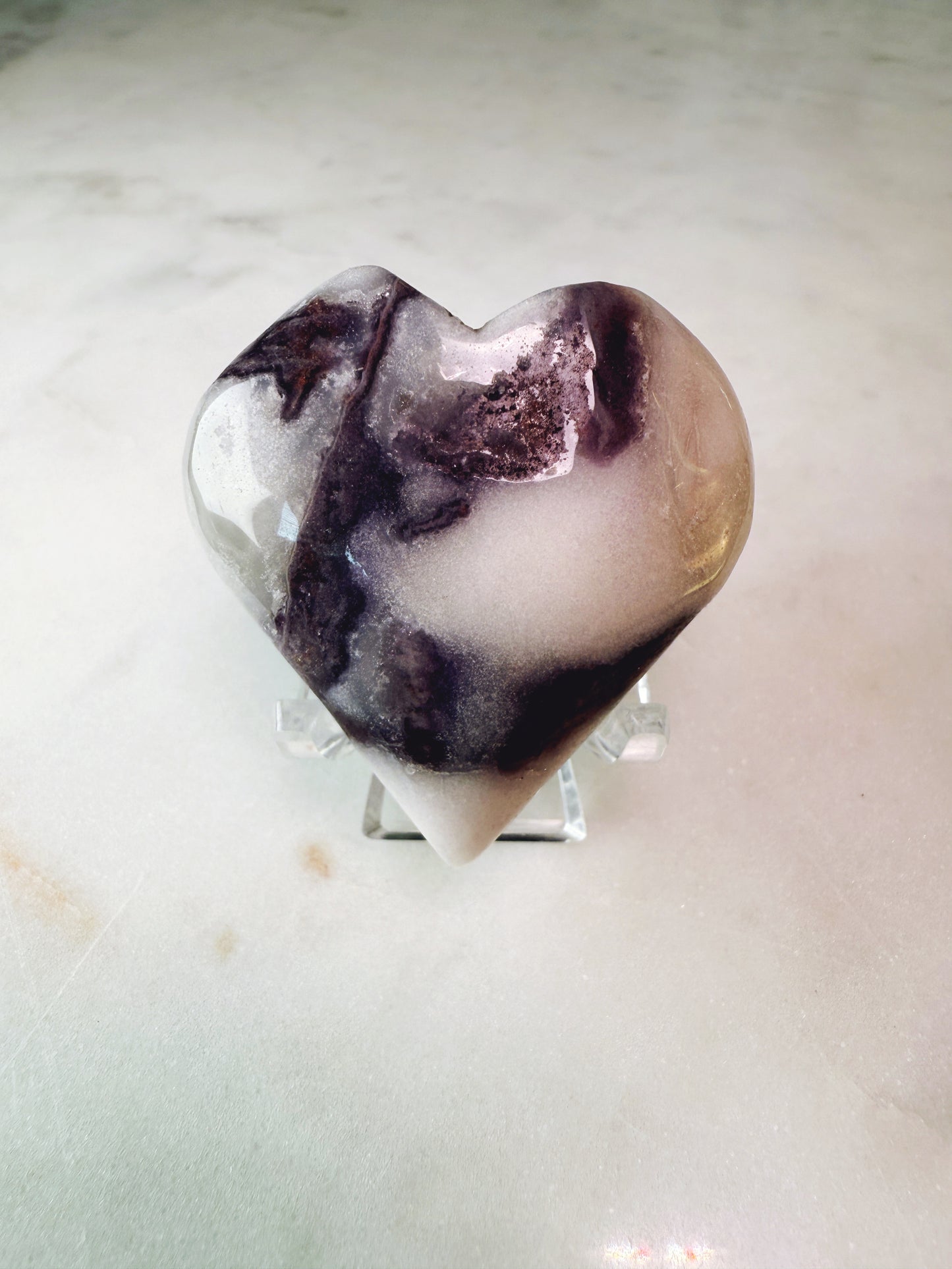 Tiffany Stone Puffy Heart Crystal