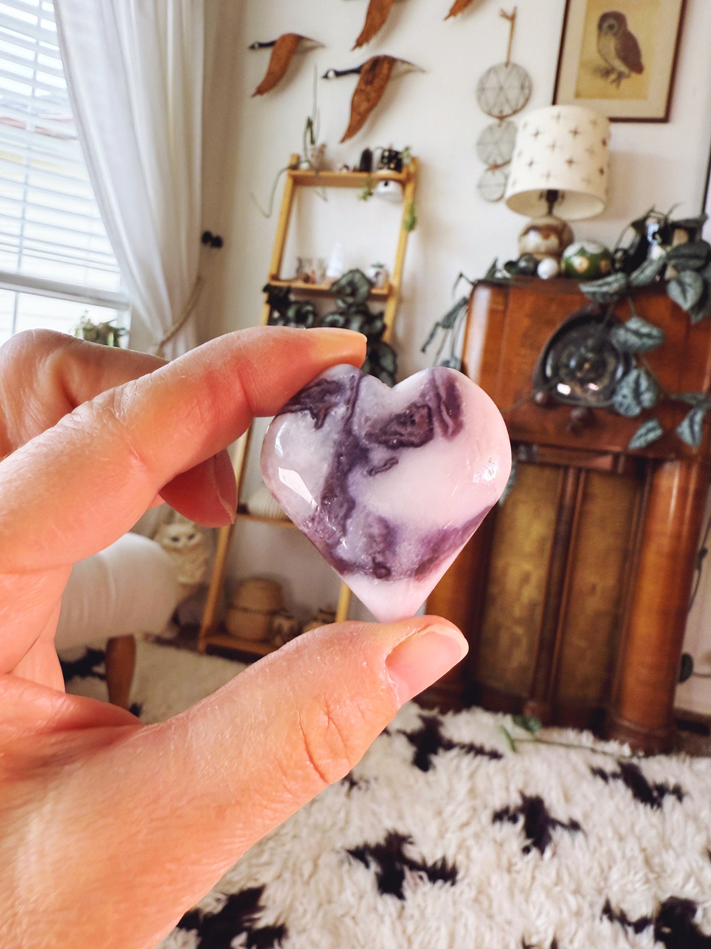 Tiffany Stone Puffy Heart Crystal