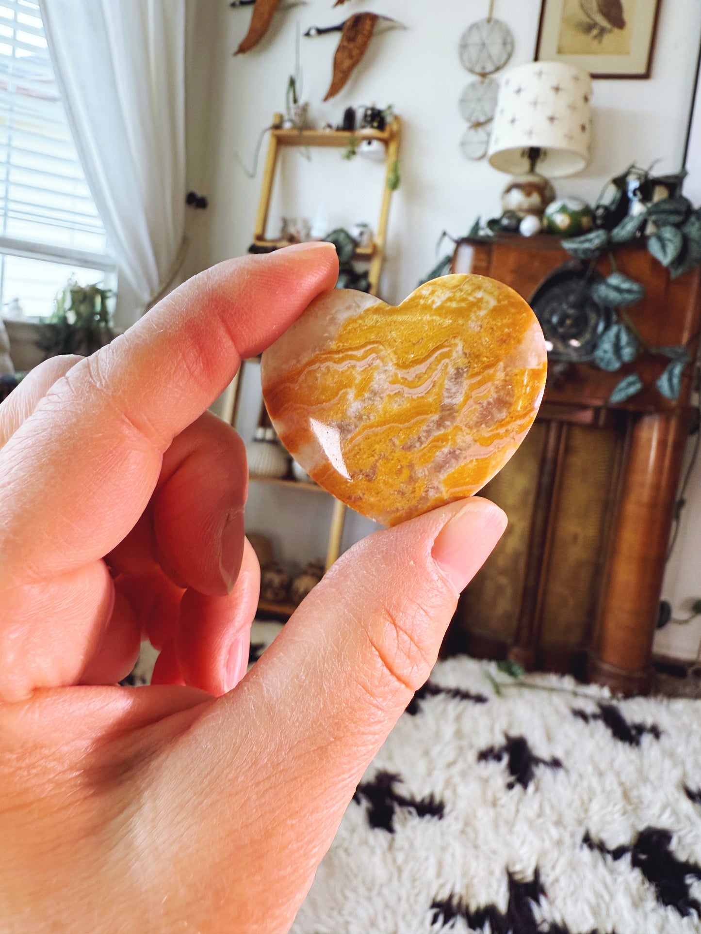 Crazy Lace Agate Crystal Heart