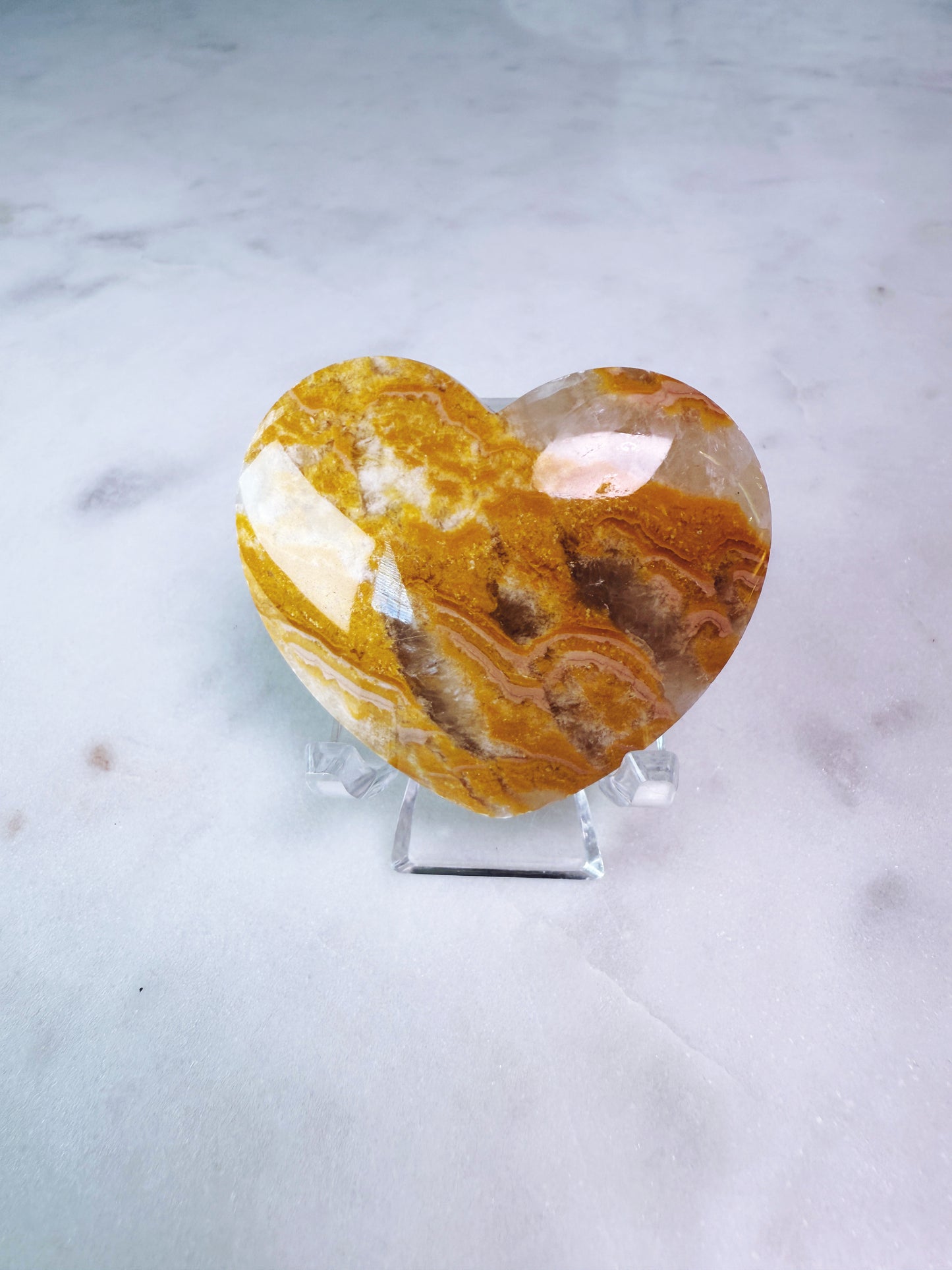 Crazy Lace Agate Crystal Heart