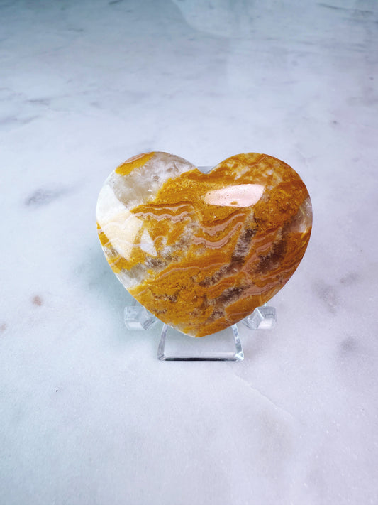 Crazy Lace Agate Crystal Heart