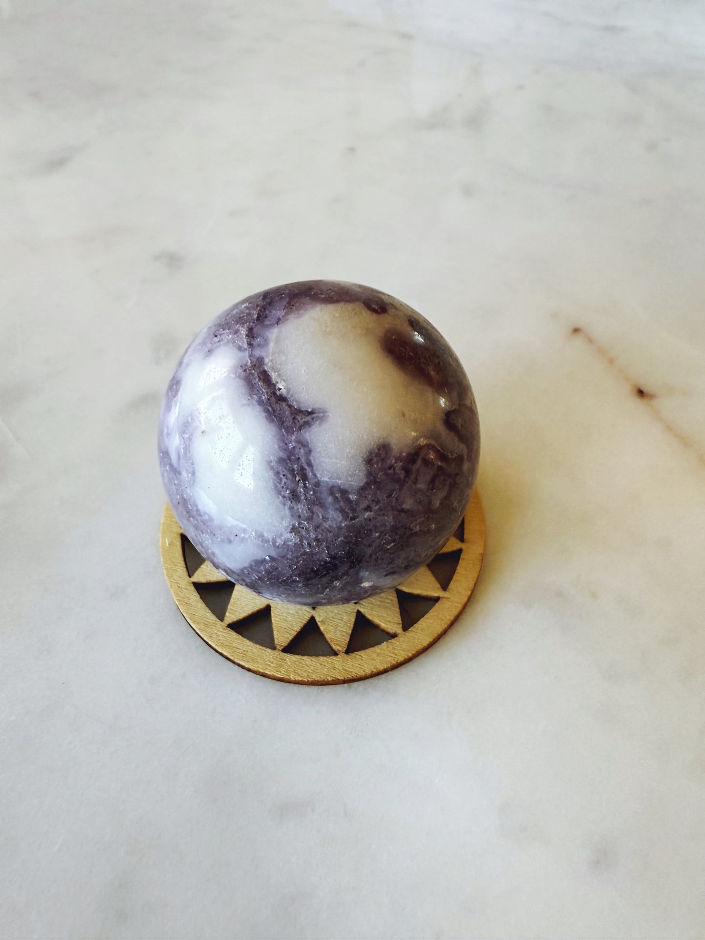 Lepidolite Crystal Sphere