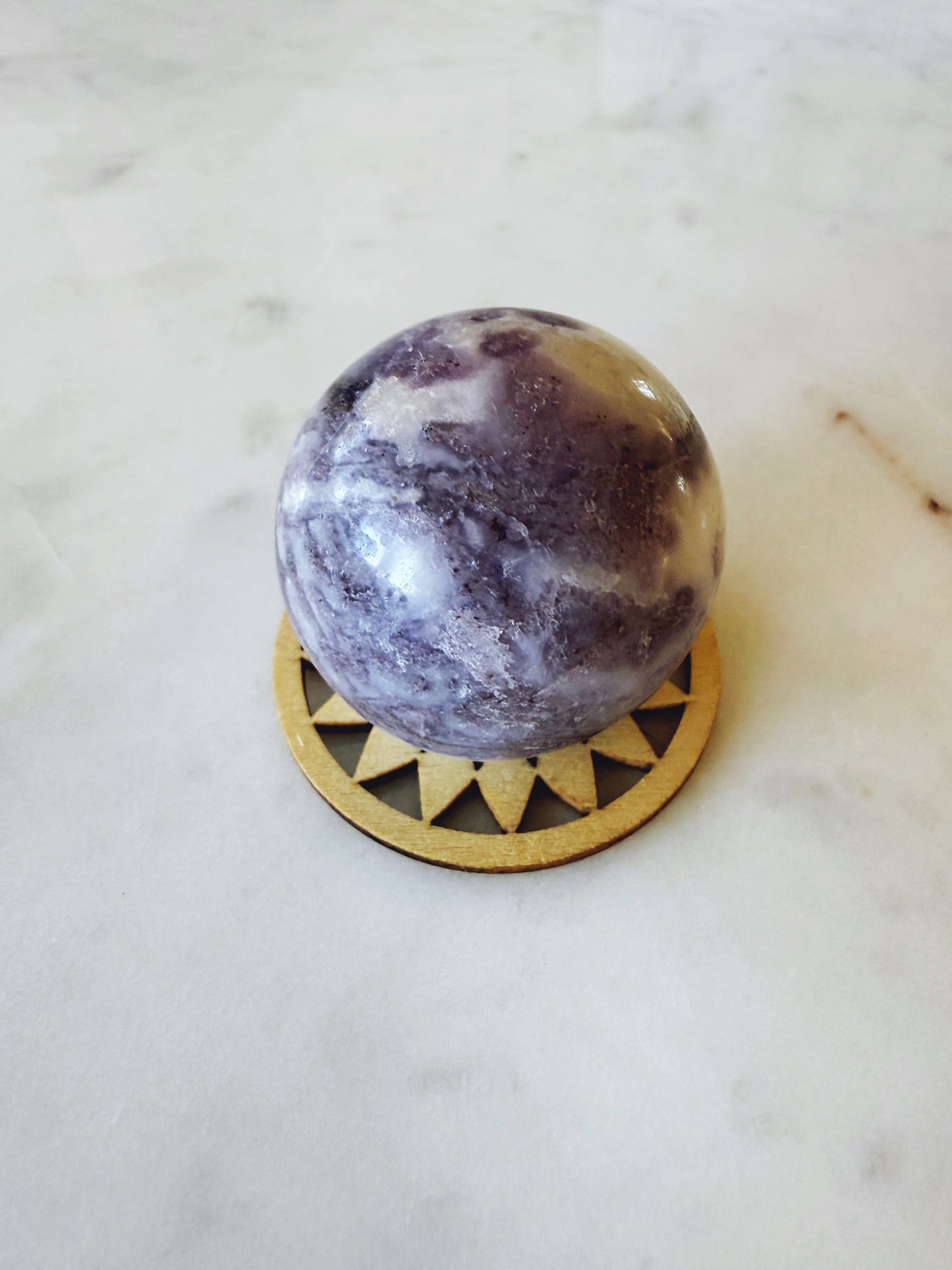 Lepidolite Crystal Sphere