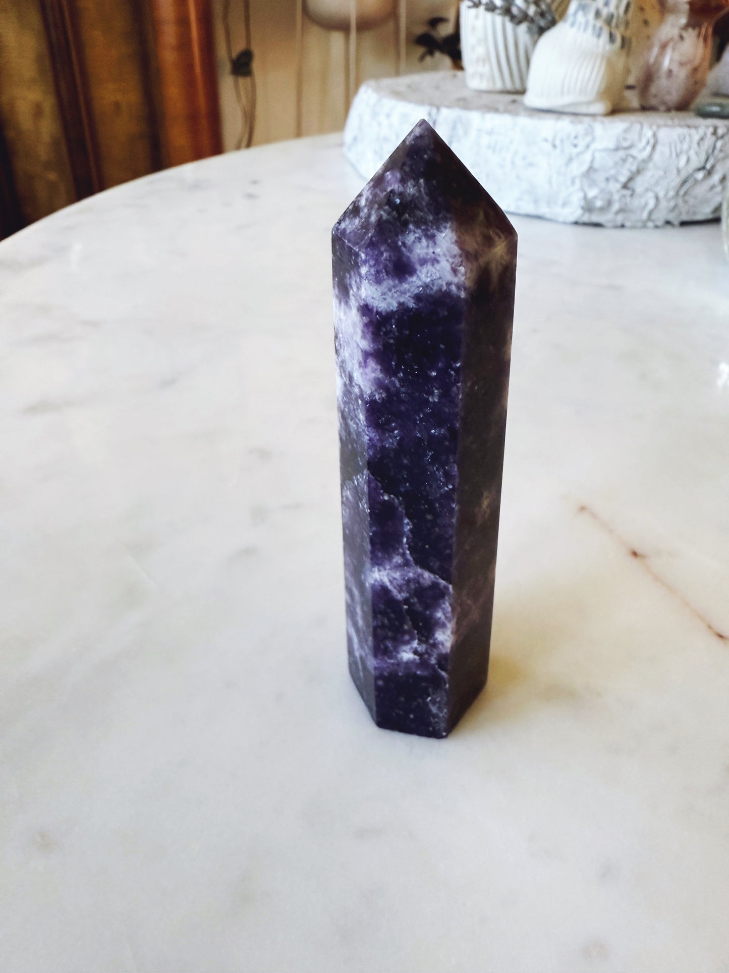 Lepidolite Tower Crystal