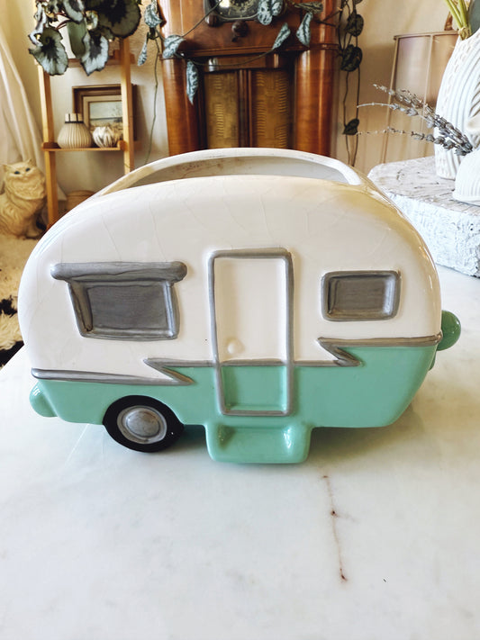Charming Retro Camper Planter