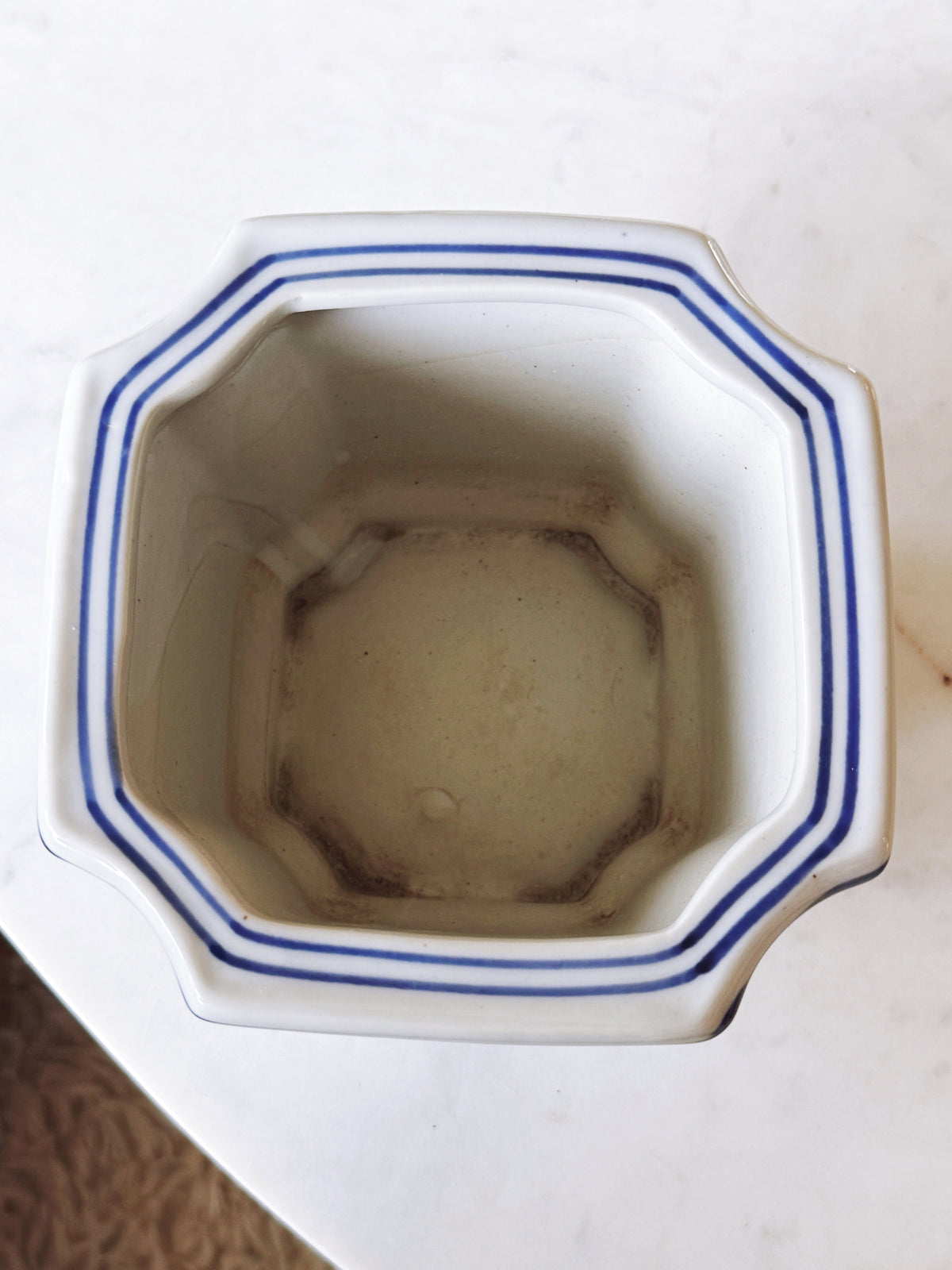 Vintage Chinoiserie Cachepot Floral 4"