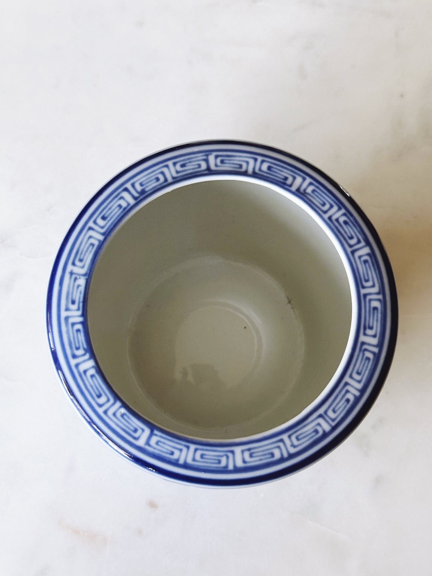 Chinese Blue White Floral Small Planter