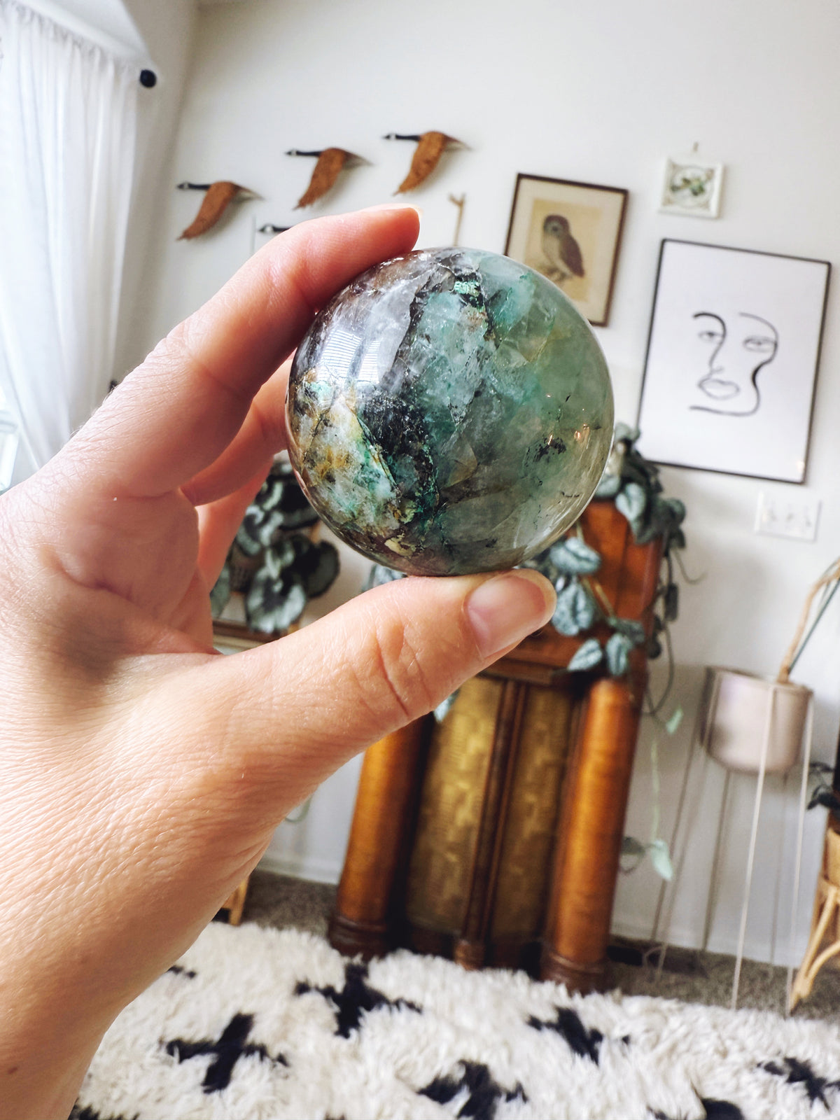 Quantum Quattro Chrysocolla Crystal Sphere
