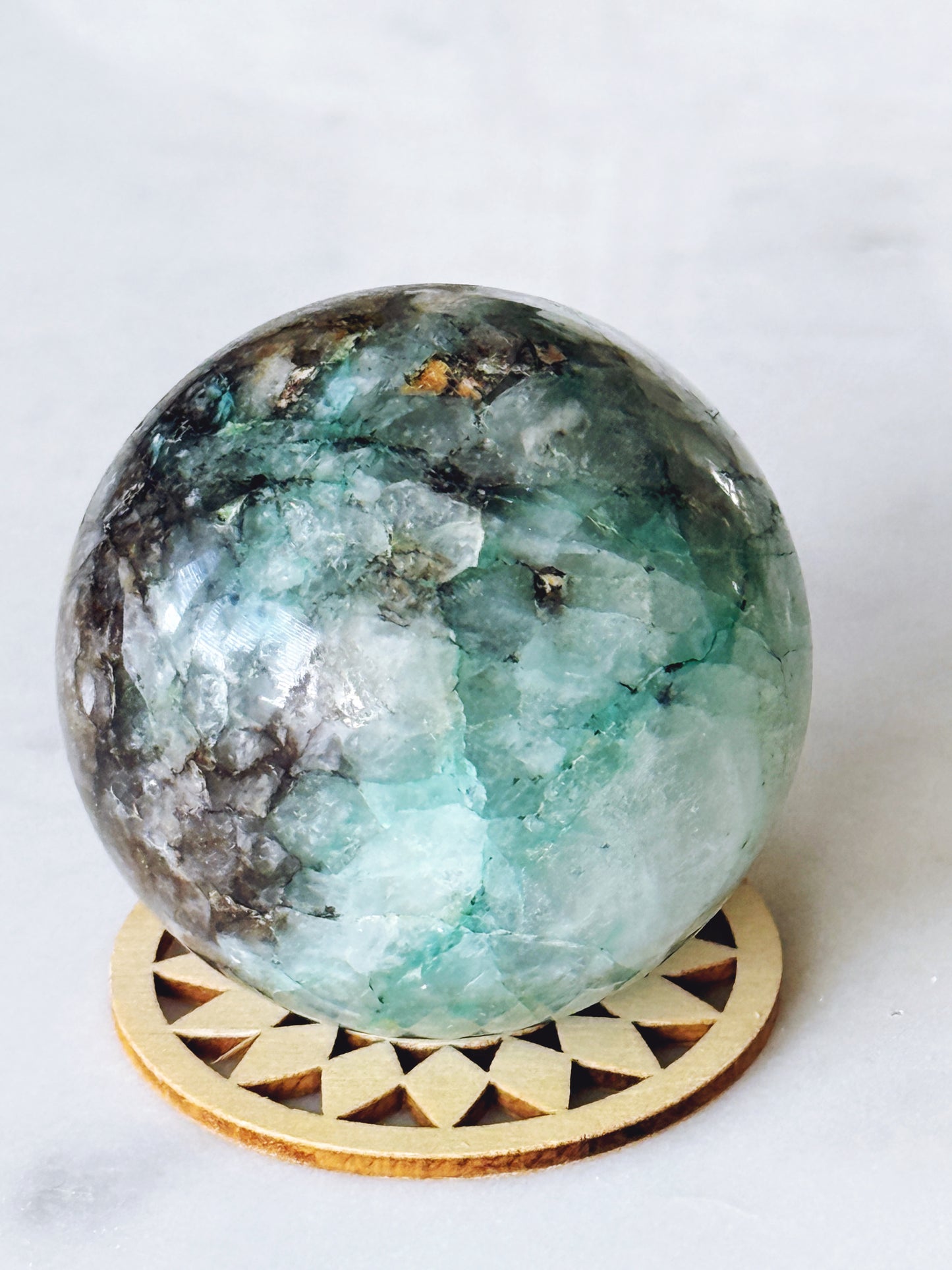 Quantum Quattro Chrysocolla Crystal Sphere