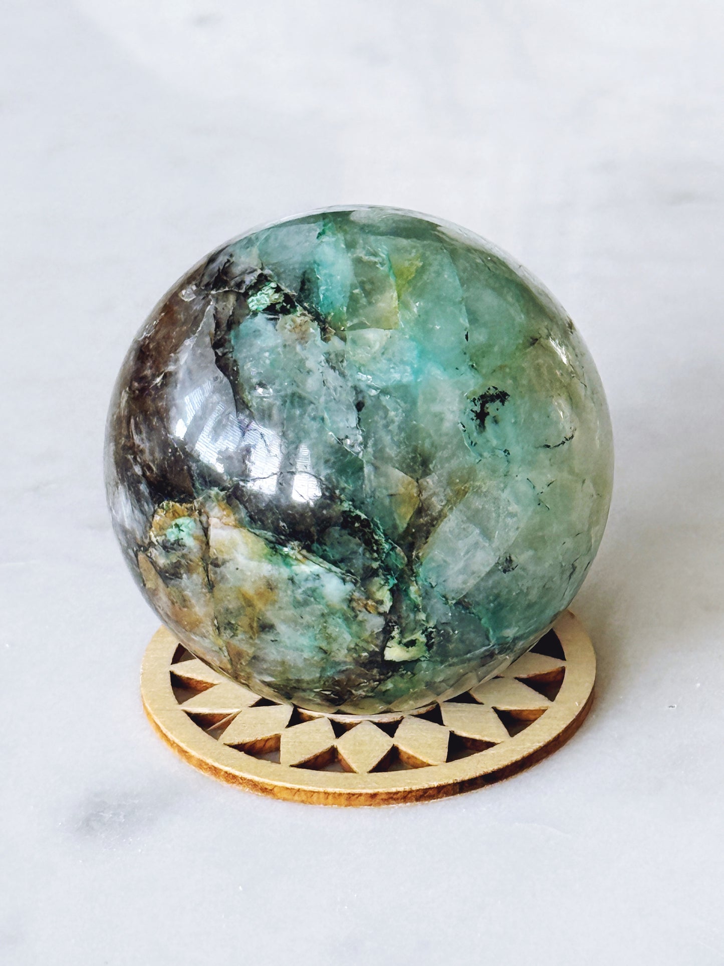 Quantum Quattro Chrysocolla Crystal Sphere