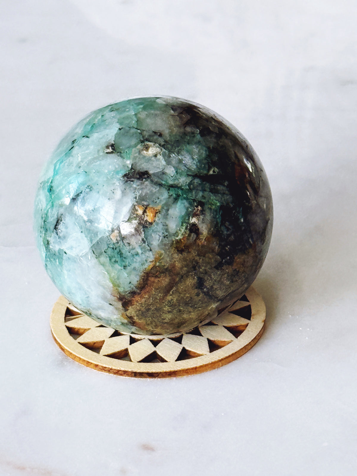 Quantum Quattro Chrysocolla Crystal Sphere