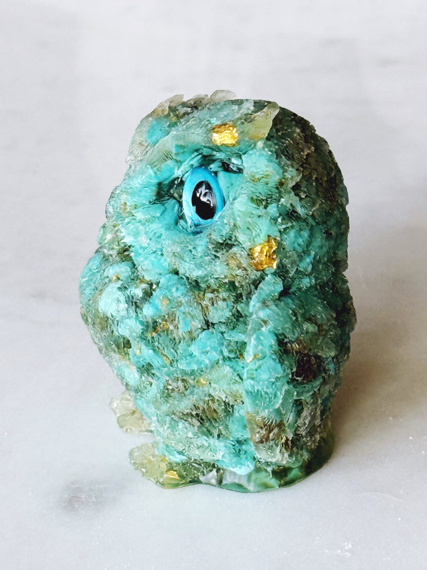 Owl Figurine Turquoise