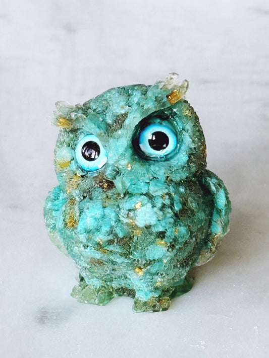 Owl Figurine Turquoise
