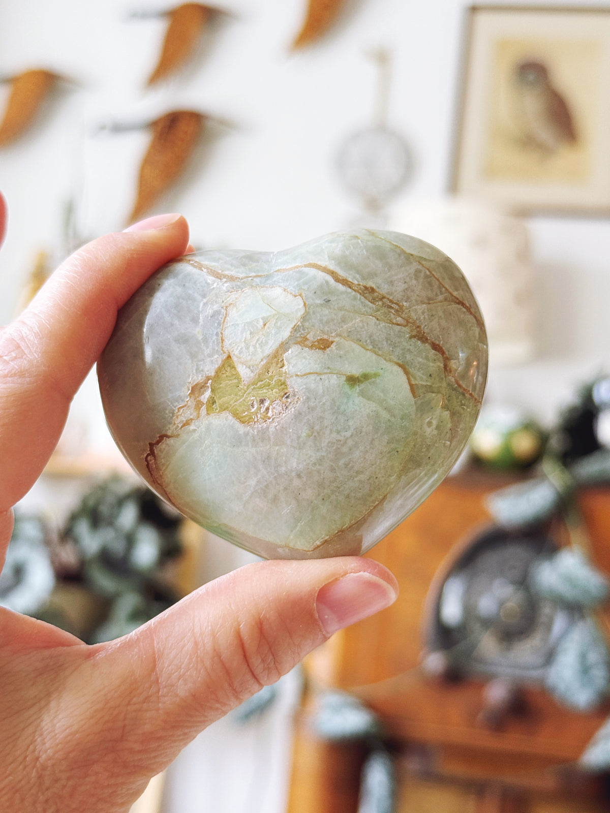Garnierite Puffy Heart