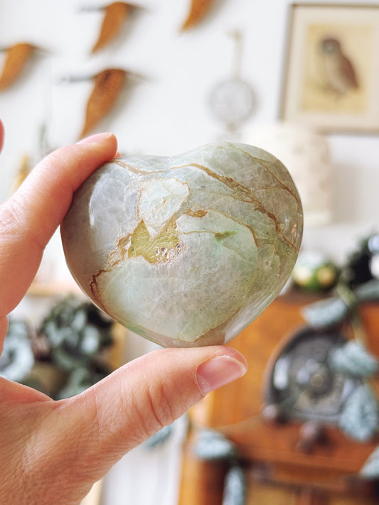 Garnierite Puffy Heart