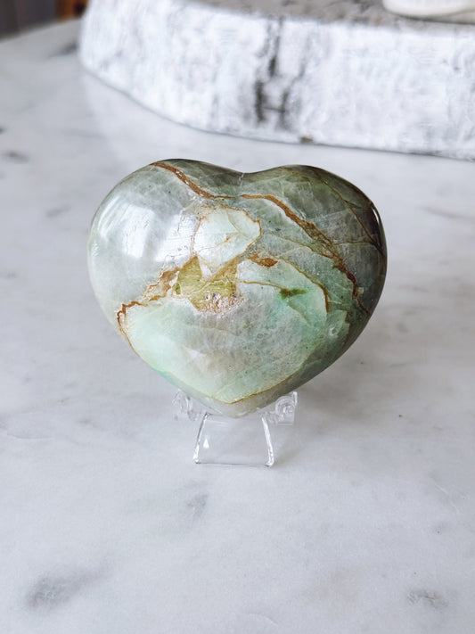 Garnierite Puffy Heart