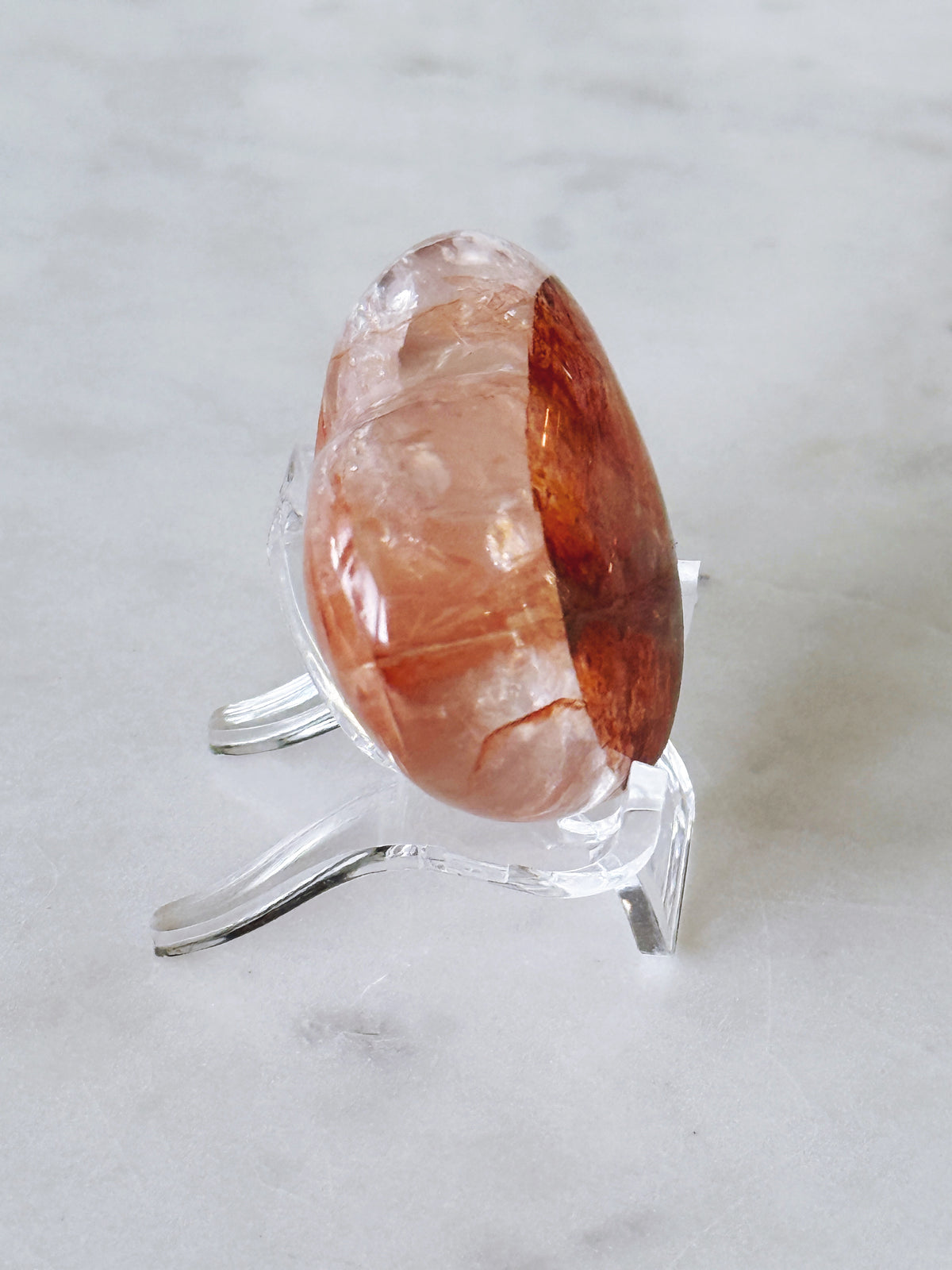 Fire Quartz Crystal Heart