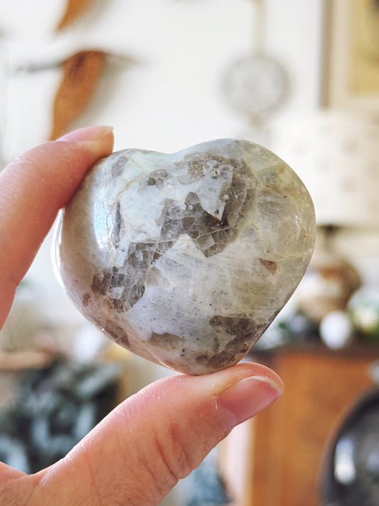 Green Moonstone Garnierite Heart