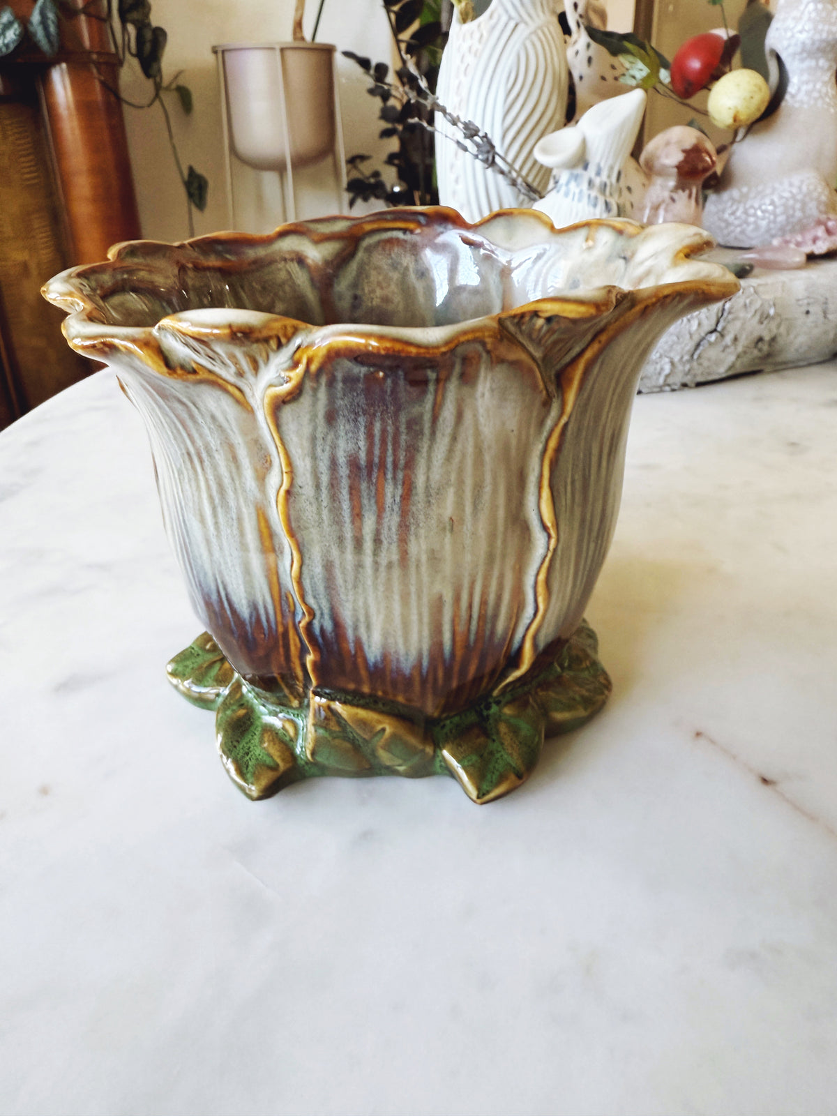 Vintage Inspired Birds Planter