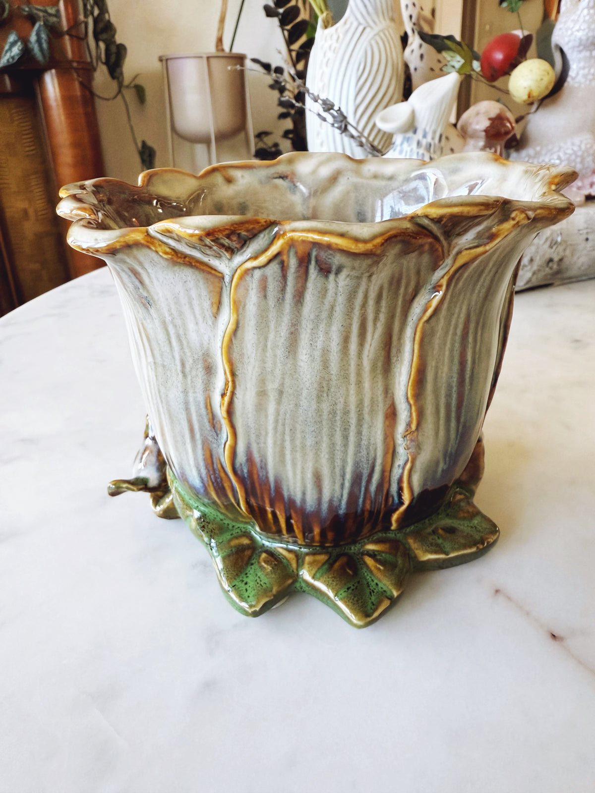 Vintage Inspired Birds Planter