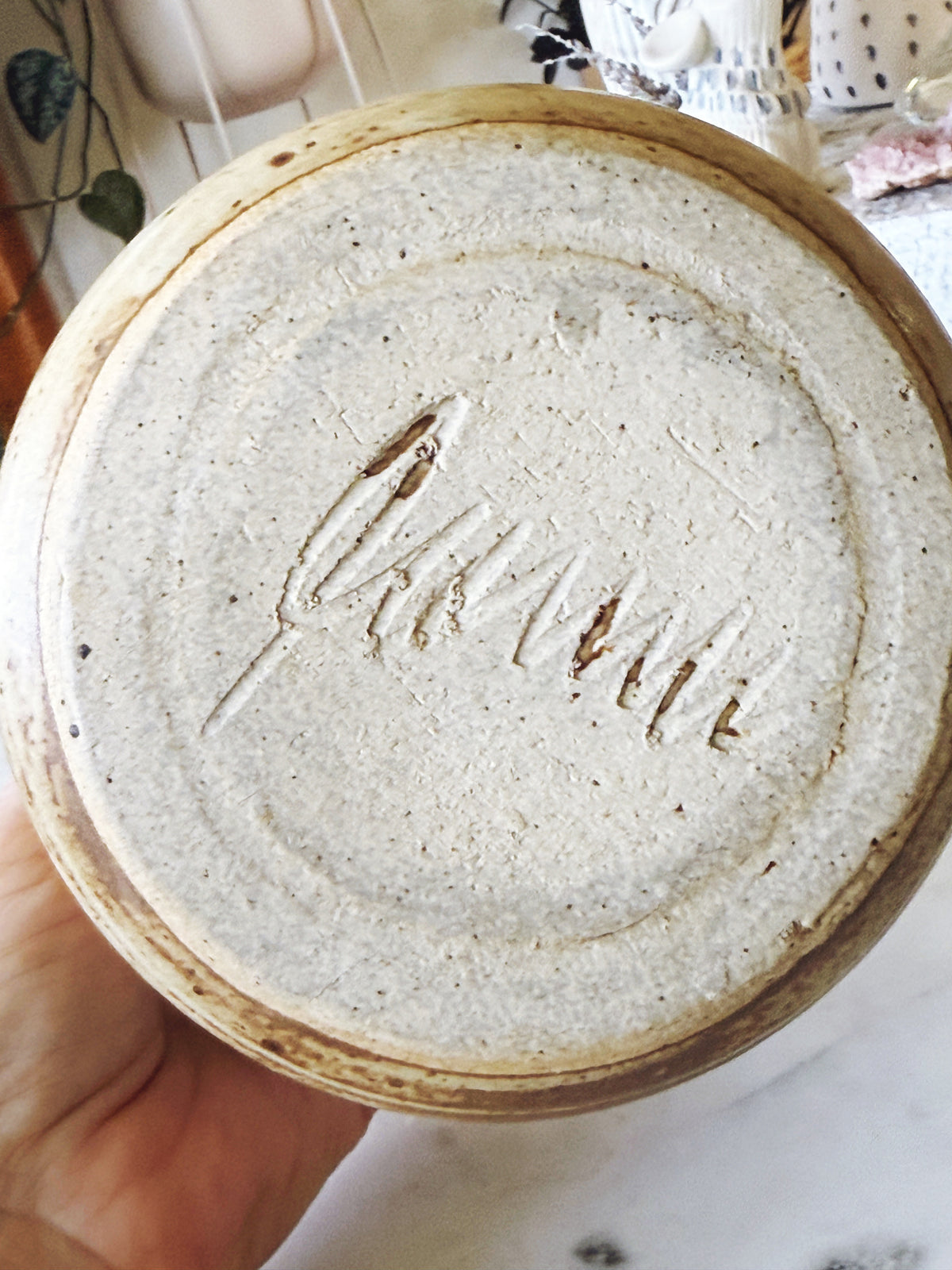 Handmade Vintage Studio Pottery Planter 4"