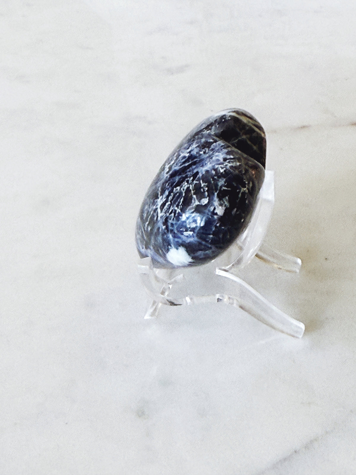 Sodalite Polished Crystal Heart