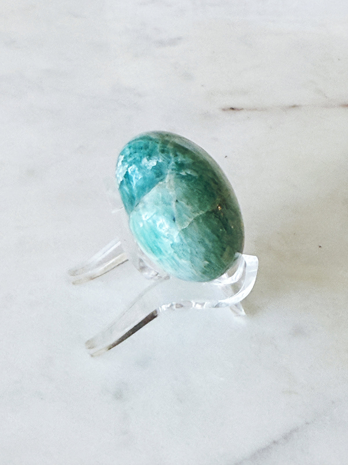 Amazonite Polished Crystal Heart