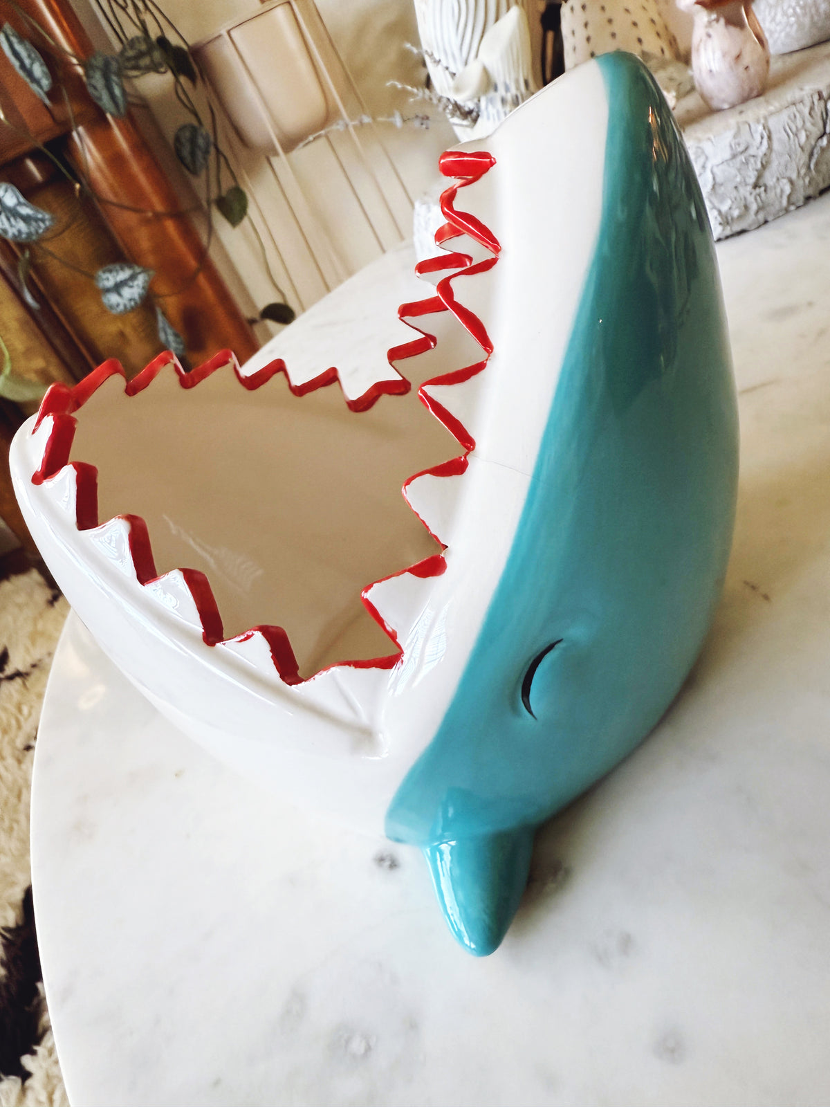 Ceramic SHARK Planter Pot 5"
