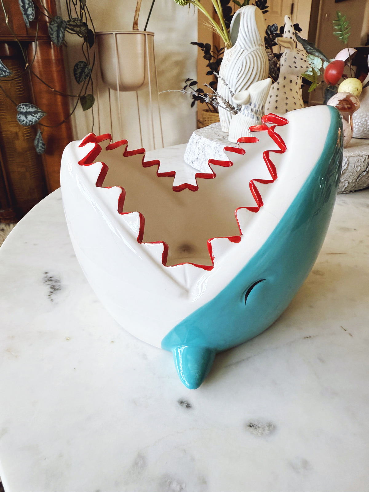 Ceramic SHARK Planter Pot 5"