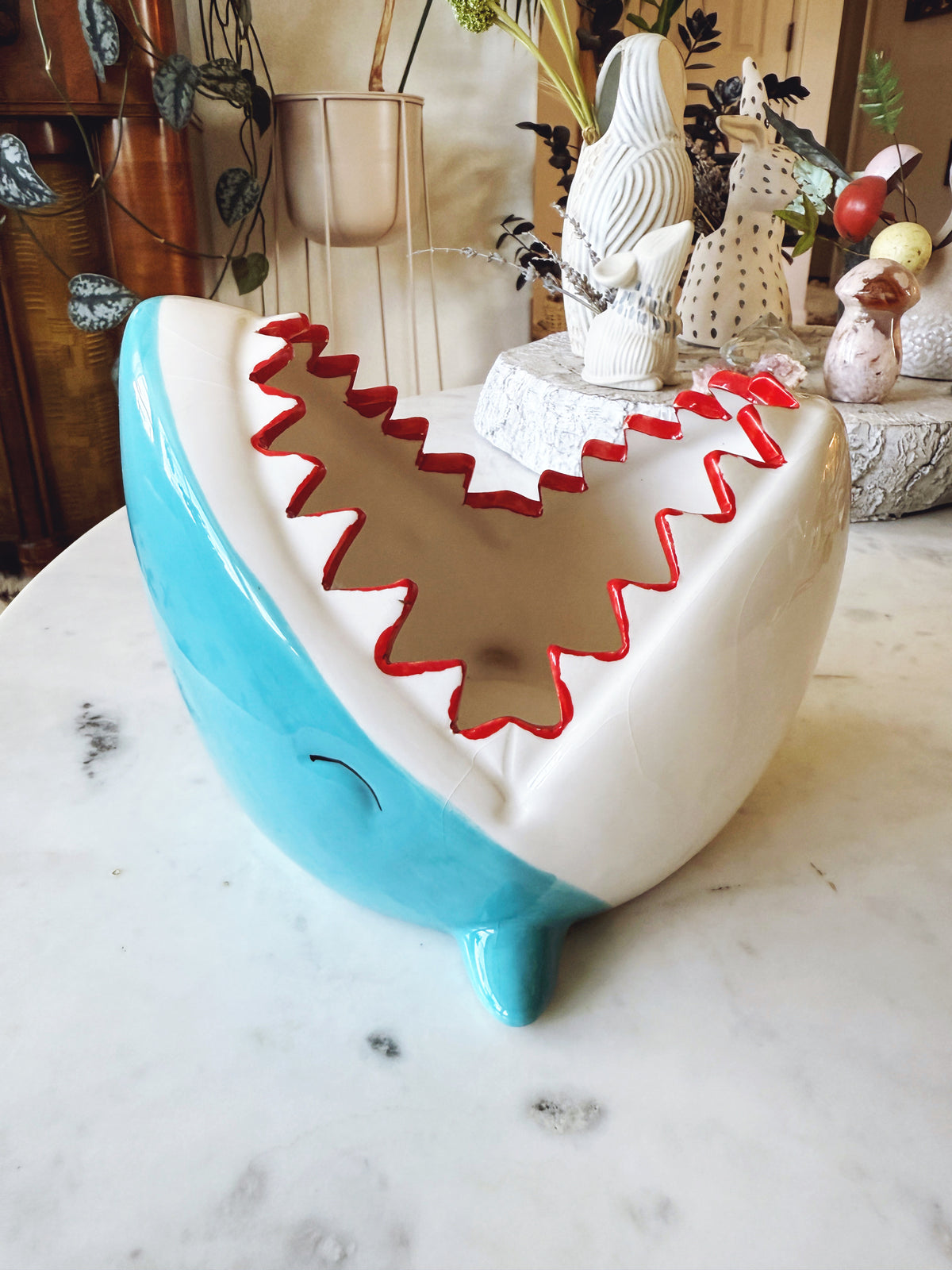 Ceramic SHARK Planter Pot 5"