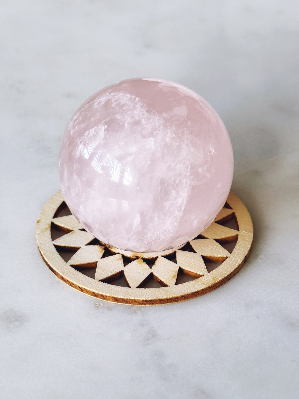 Rose Quartz Pink Sphere