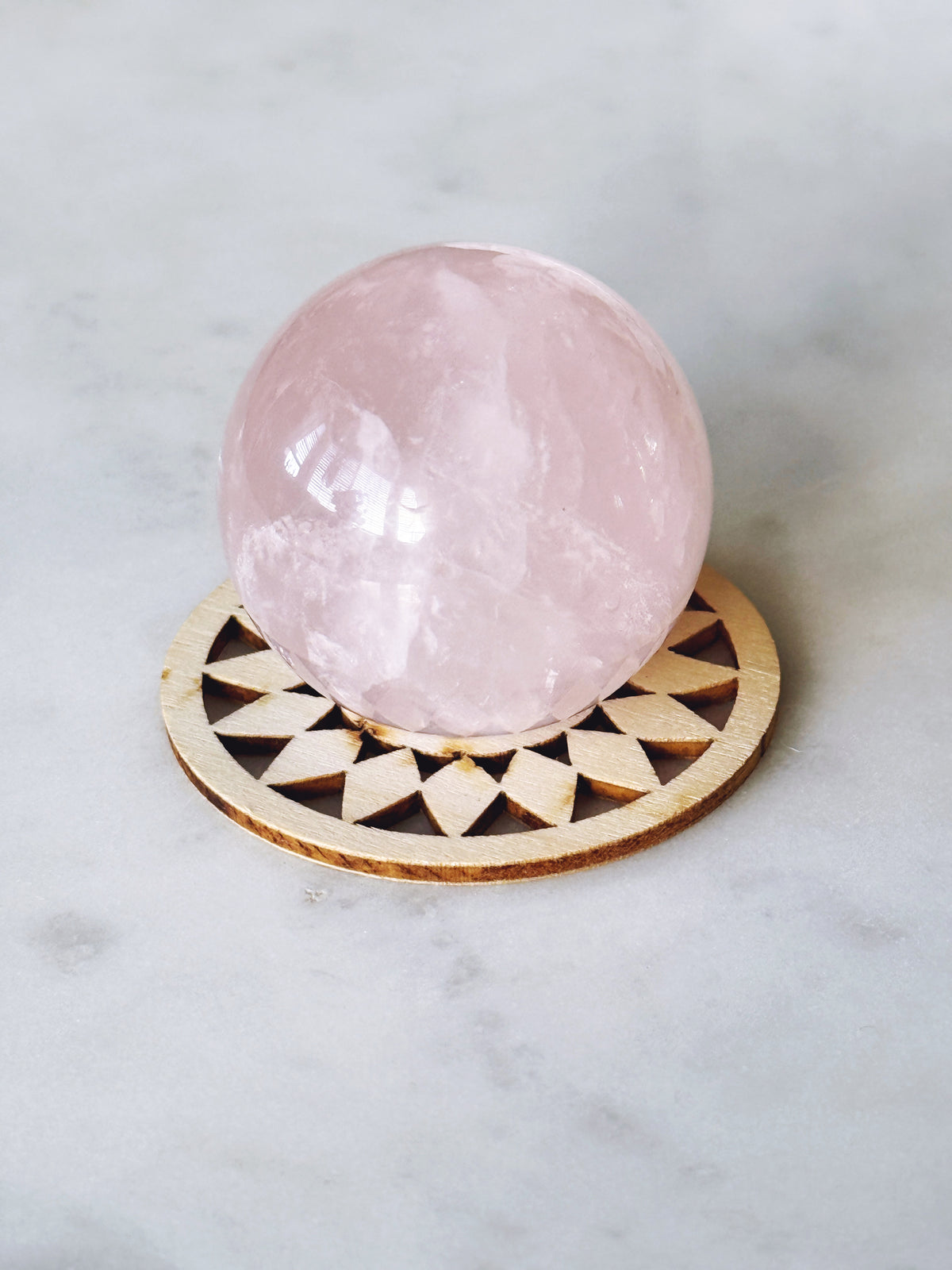 Rose Quartz Pink Sphere