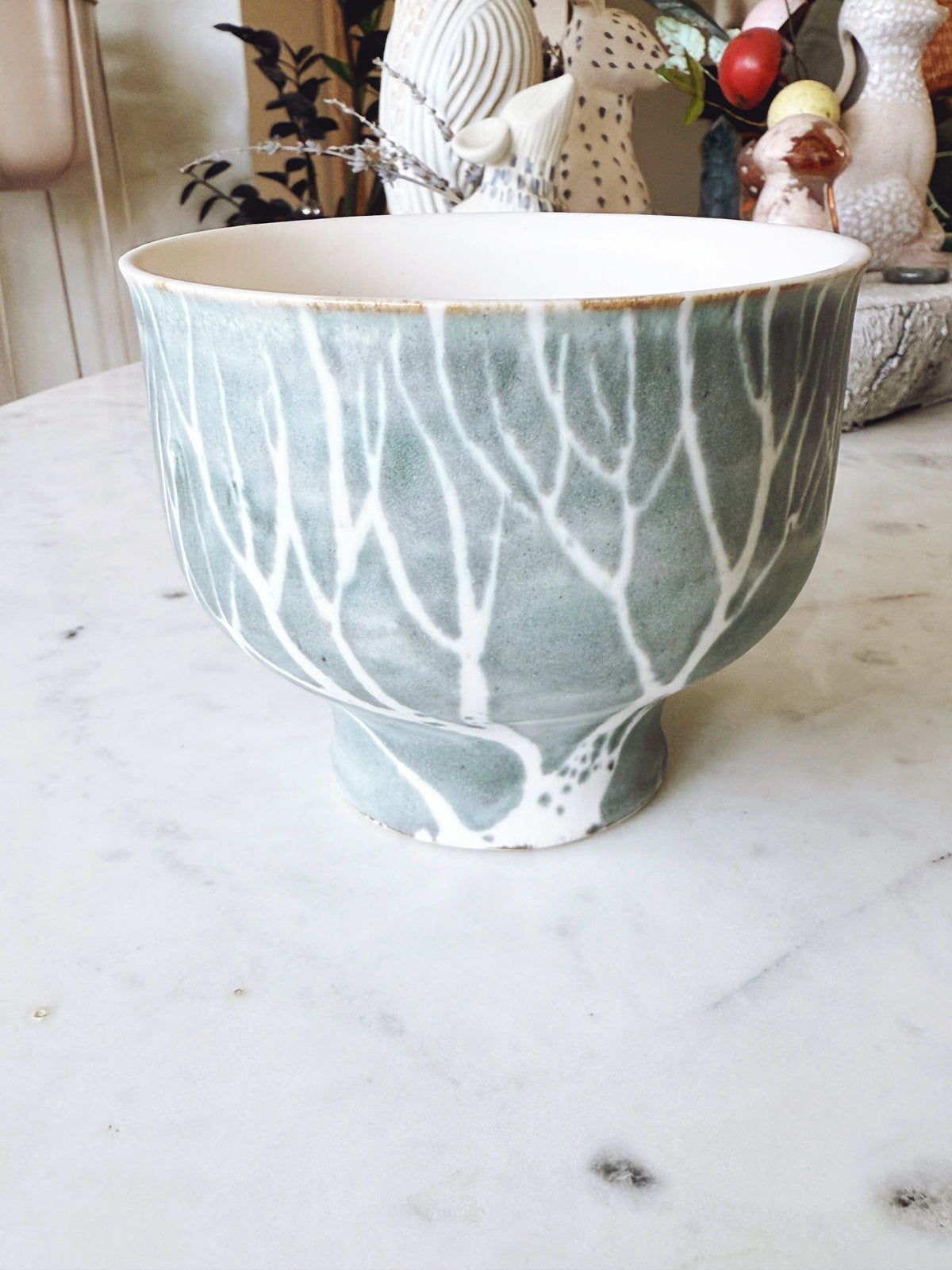 Vintage Andersen Design AD Grey Birch Planter Pedestal