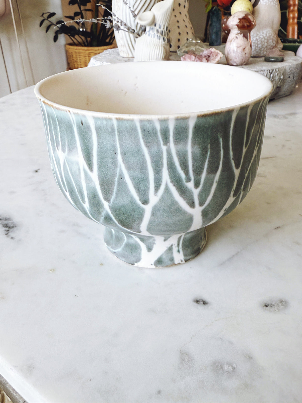 Vintage Andersen Design AD Grey Birch Planter Pedestal