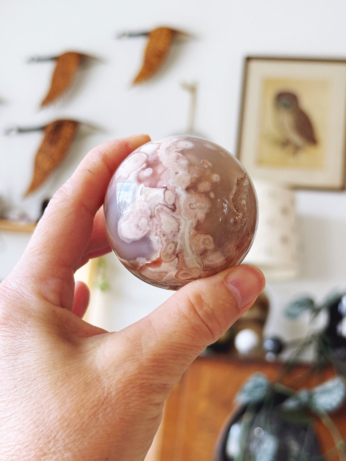Flower Agate Sphere