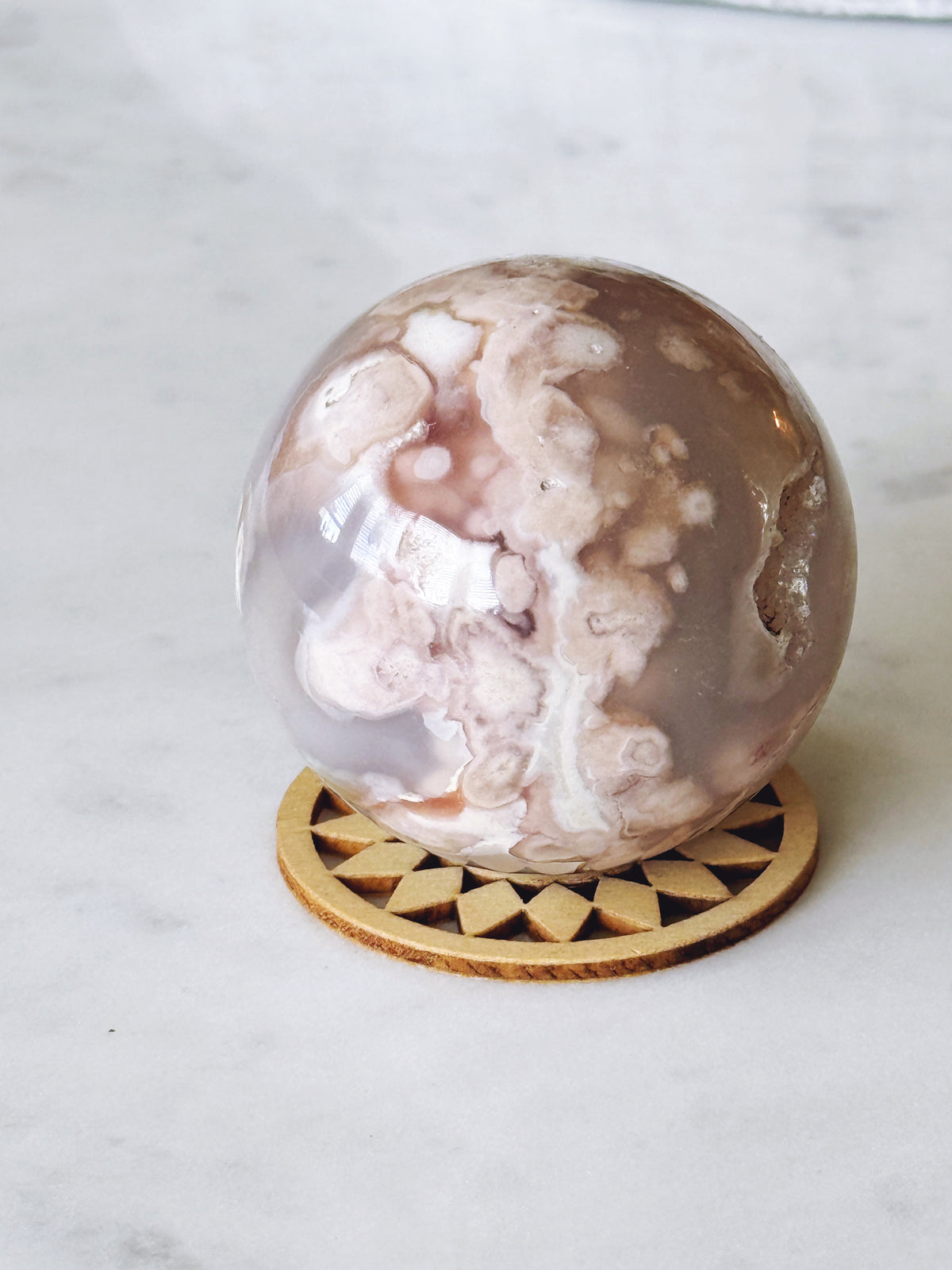 Flower Agate Sphere