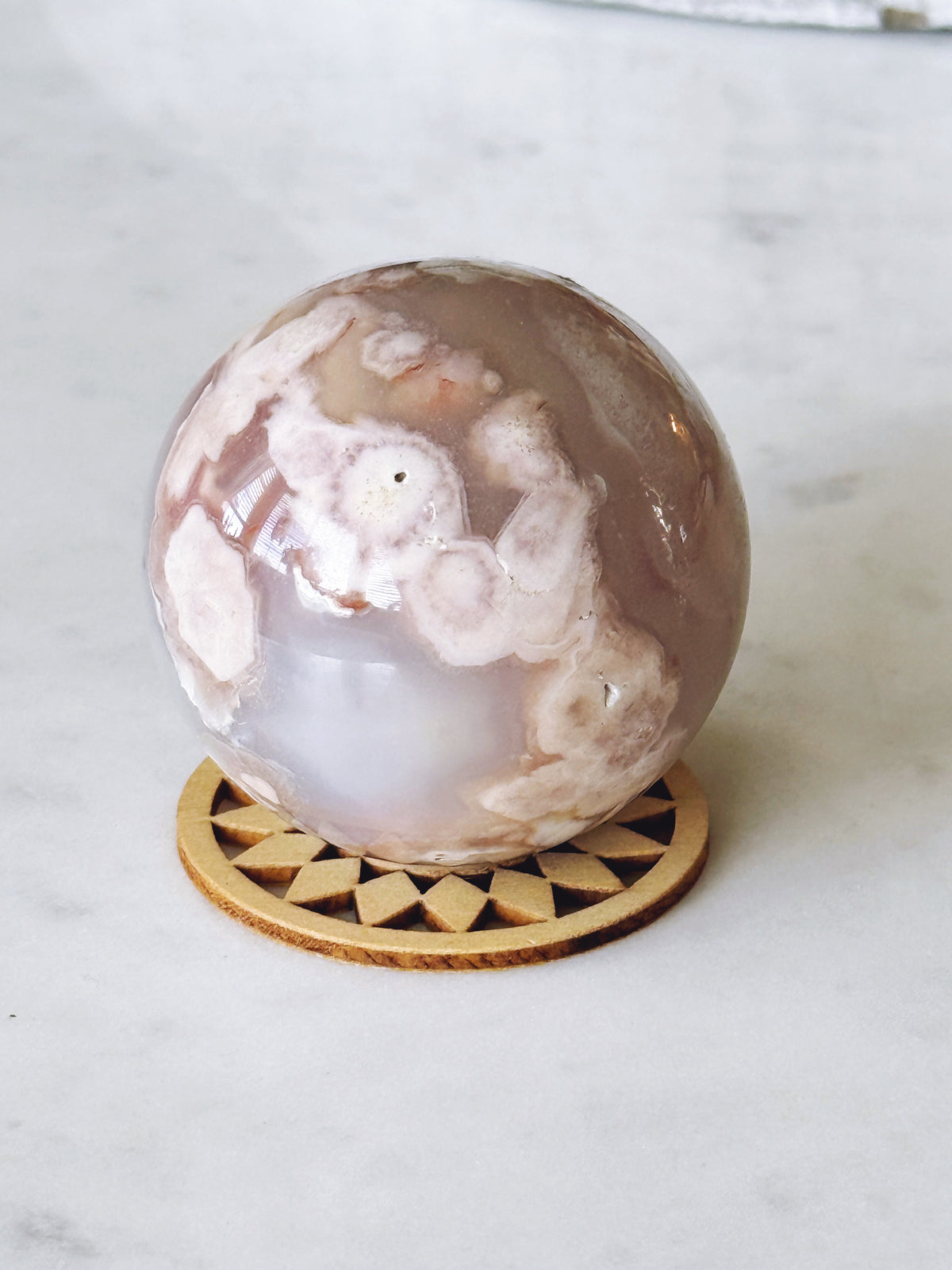 Flower Agate Sphere